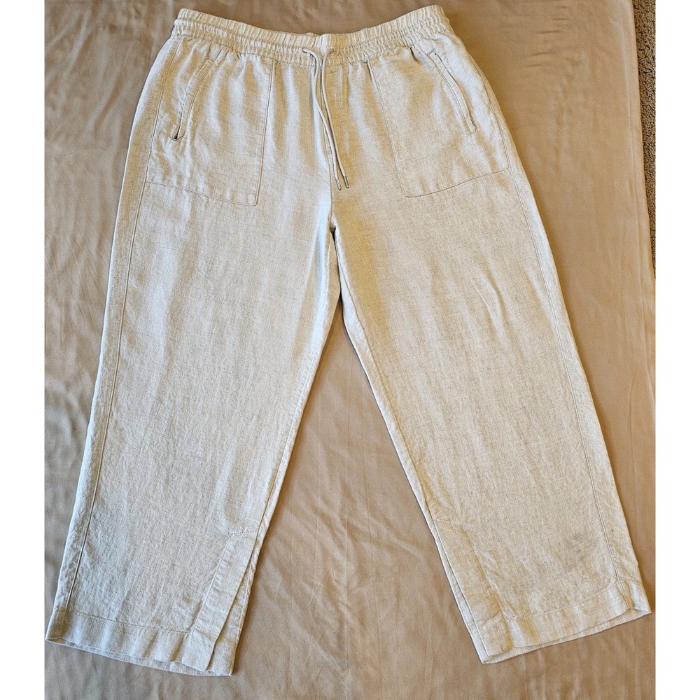 Athleta Cream Wide Leg Pants